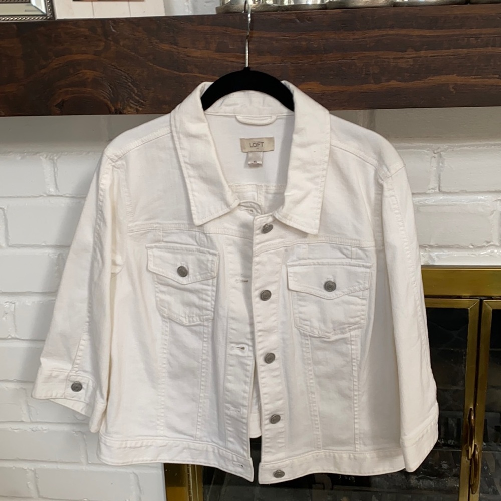 Used SZ XL white Denim jacket